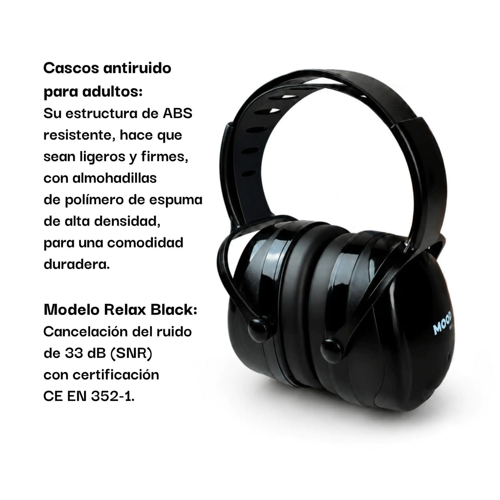 Mood Relax – Cascos antiruido para adultos (−33 dB)