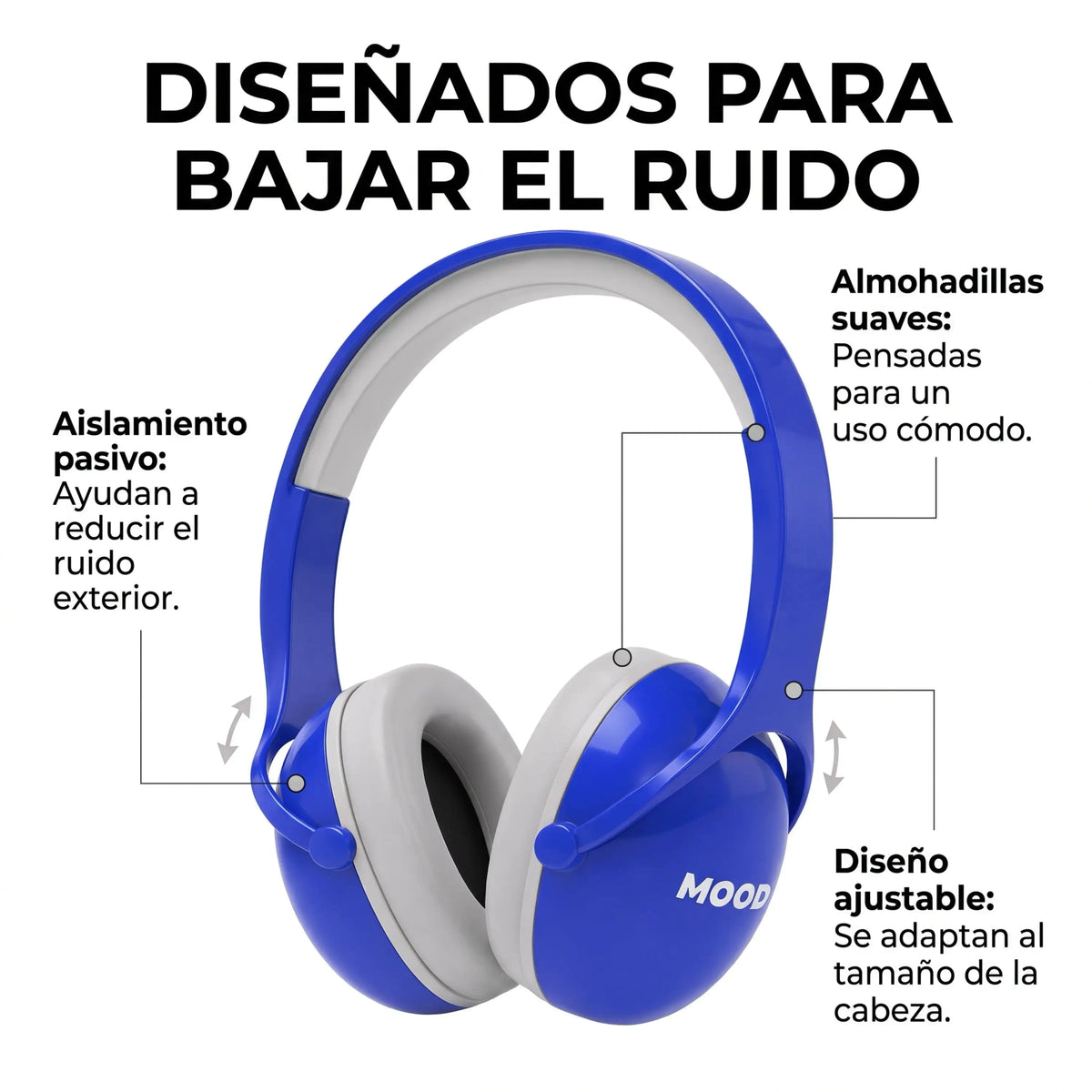 Mood Relax Kids – Cascos antiruido para niños y niñas (−24 dB)