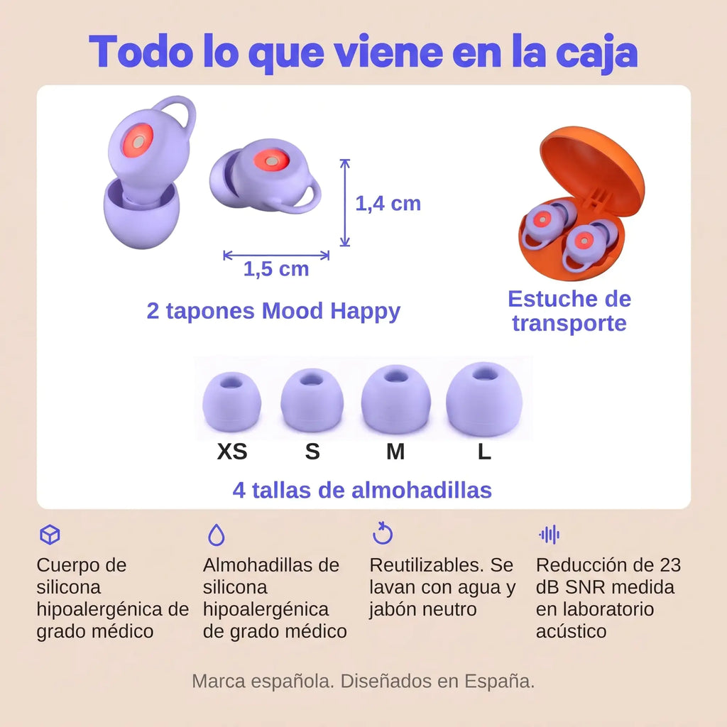 Mood Happy (-23dB) | Tapones para Conciertos y Música