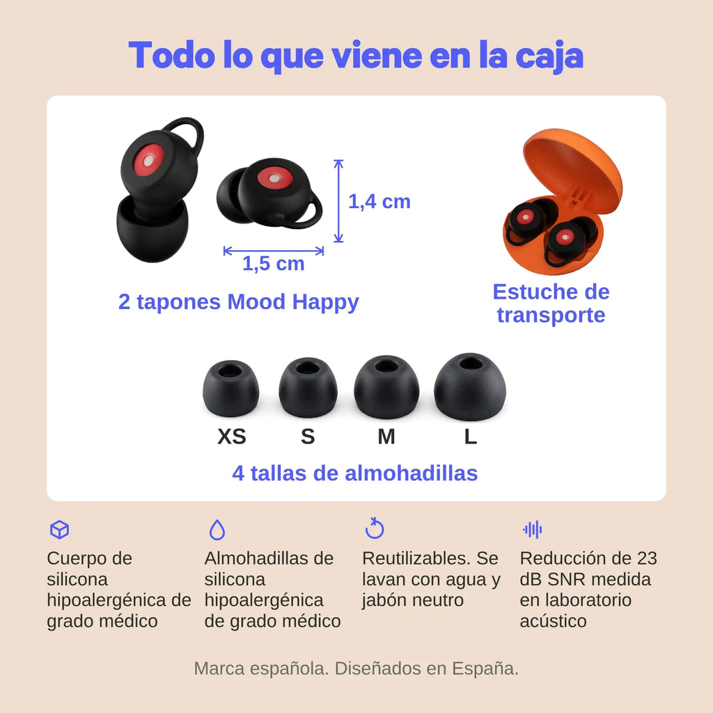 Mood Happy (-23dB) | Tapones para Conciertos y Música